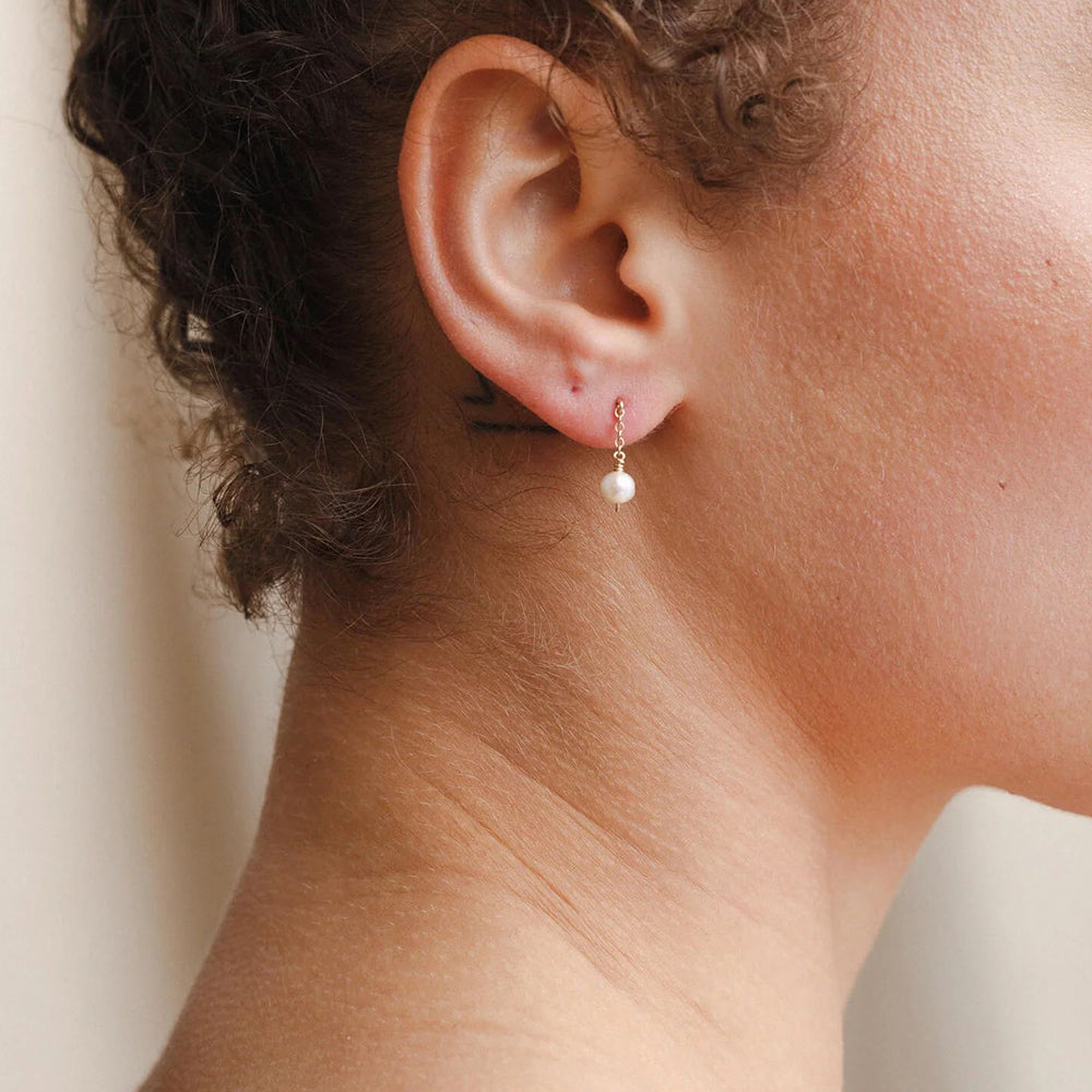 Freshwater Medium Drop Pearls Earrings ... Gold or Silver