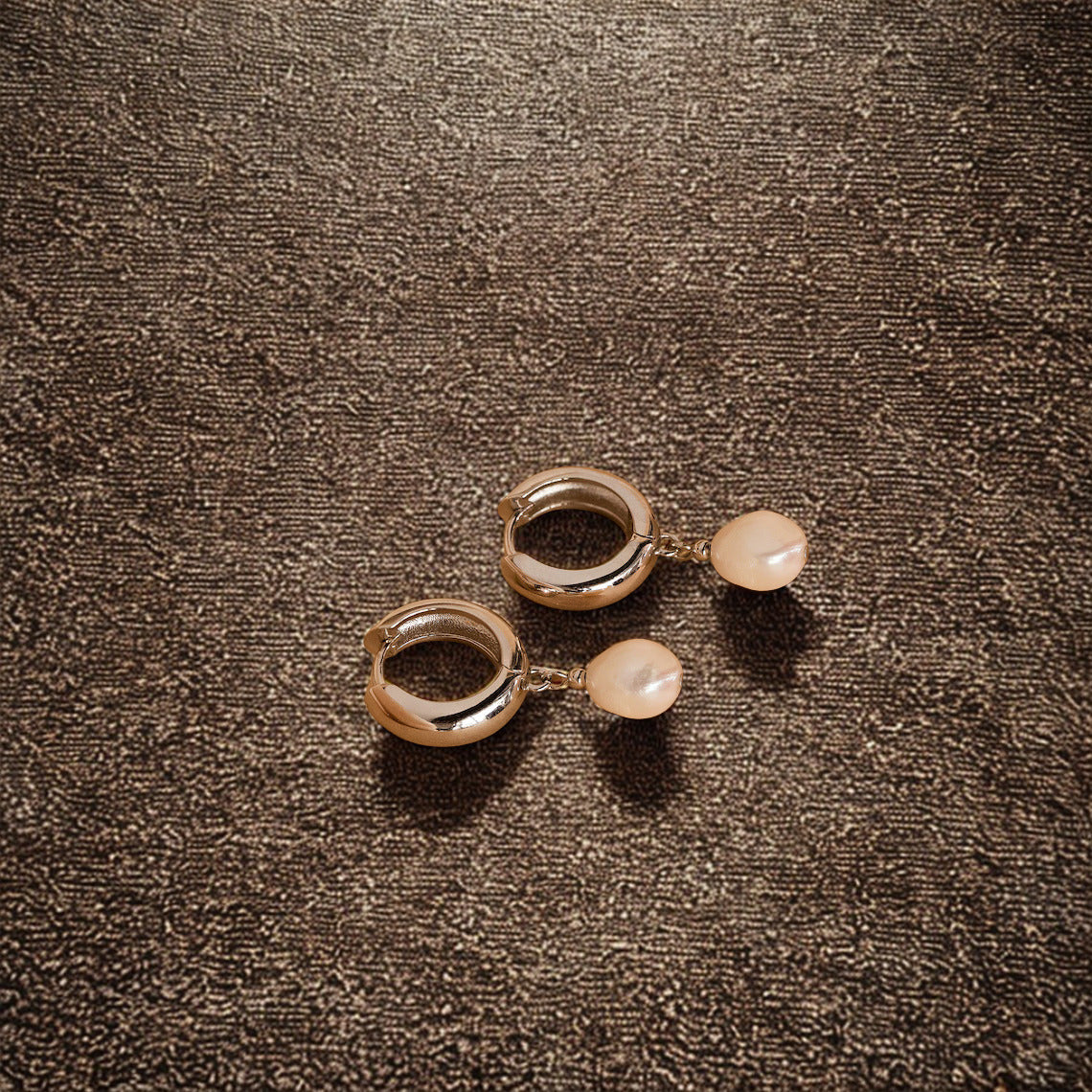 Freshwater Pearl Gold and Silver Earrings