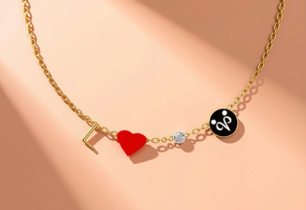Personalised Letter, Zodiac & Birthstone Necklace