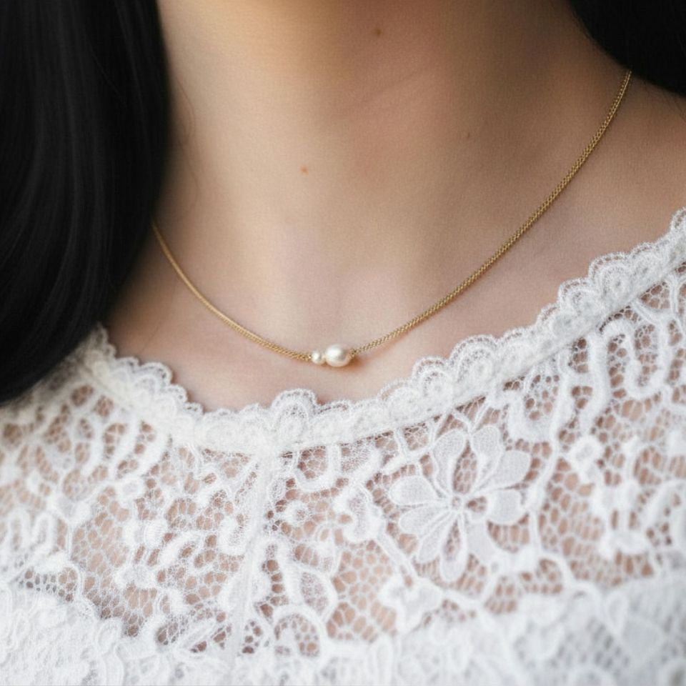 Freshwater Pearl Necklace - Gold