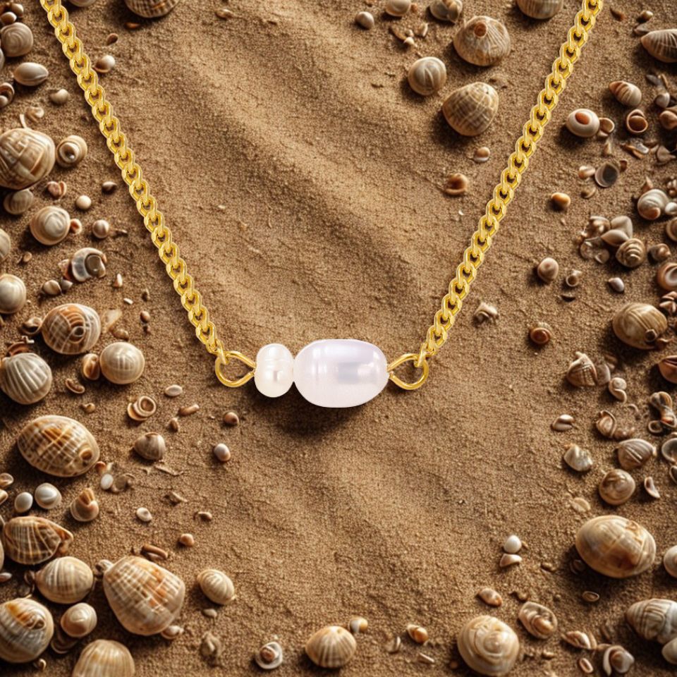 Freshwater Pearl Necklace - Gold