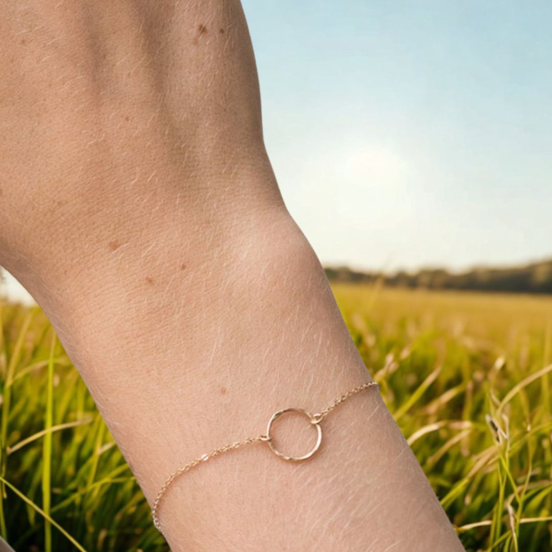 Slim Hoop Bracelet - Silver