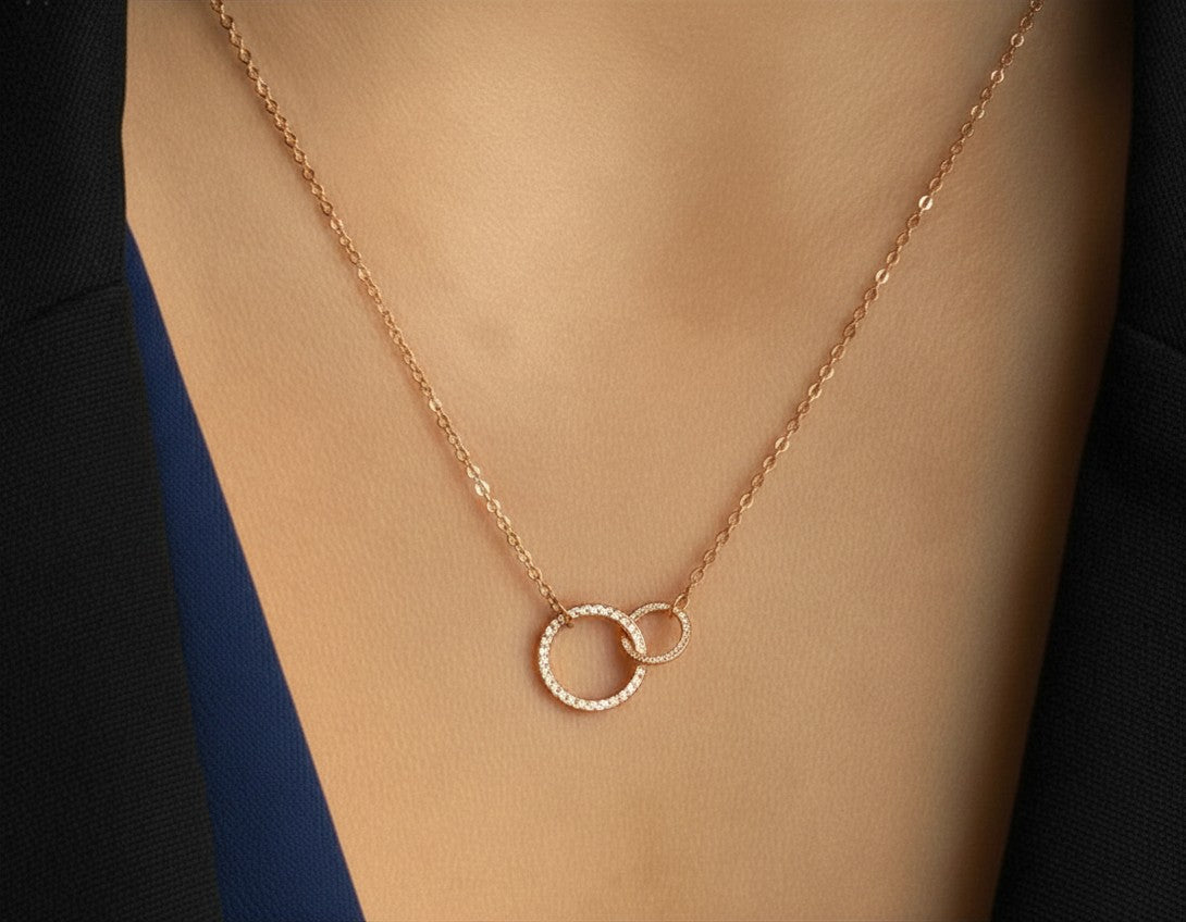 Venn Circle Necklace - 14K Gold
