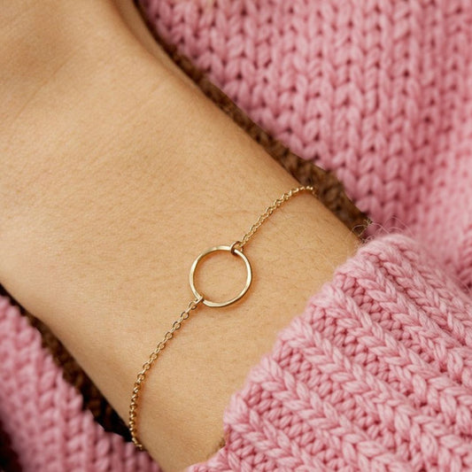 Slim Hoop Bracelet - Gold