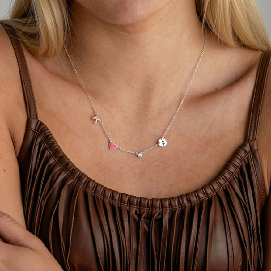Personalised Letter, Zodiac & Birthstone Necklace
