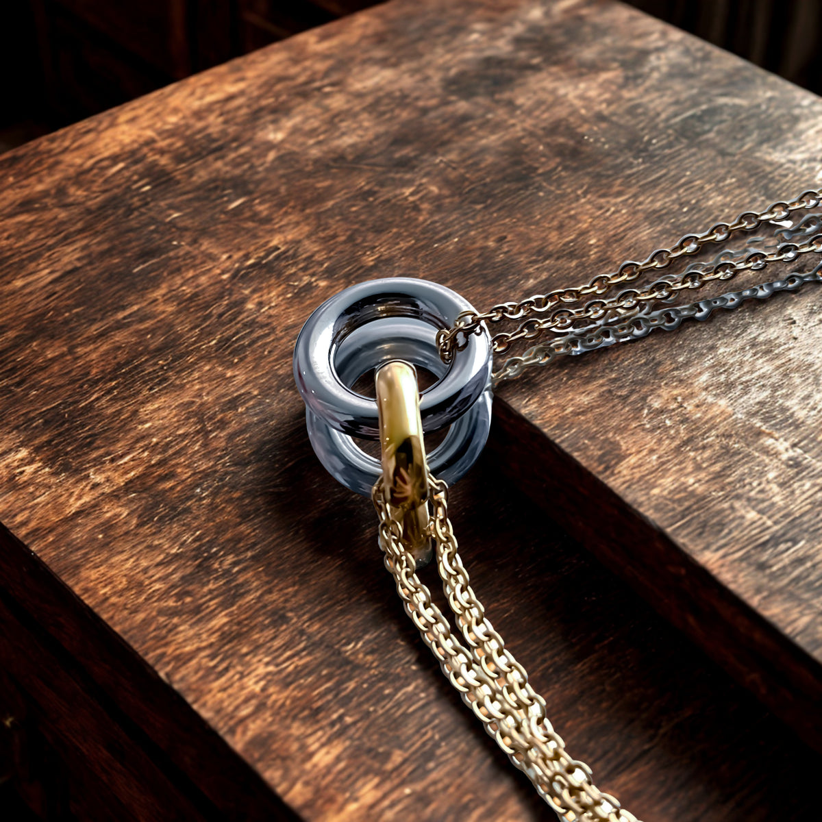Two-Colour Pendant Necklace - Mix Colour