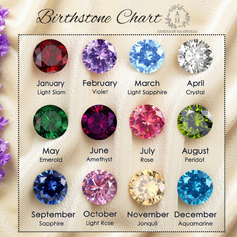 Rhinestone Crystal Birthstone Necklace - Gold