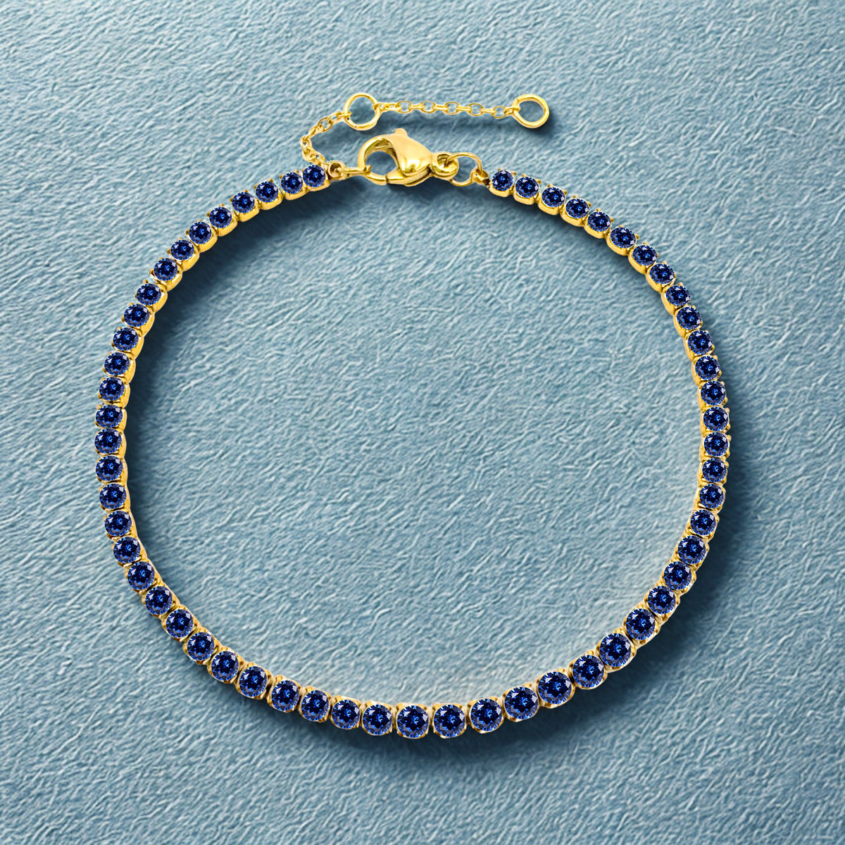 Sparkling White Zirconia Gemstone Bracelet - Gold