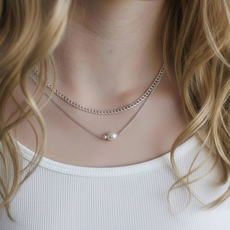 Freshwater Pearl Necklace - Gold