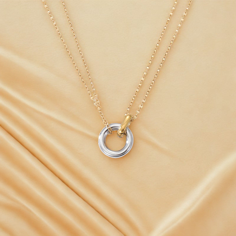 Two-Colour Pendant Necklace - Mix Colour