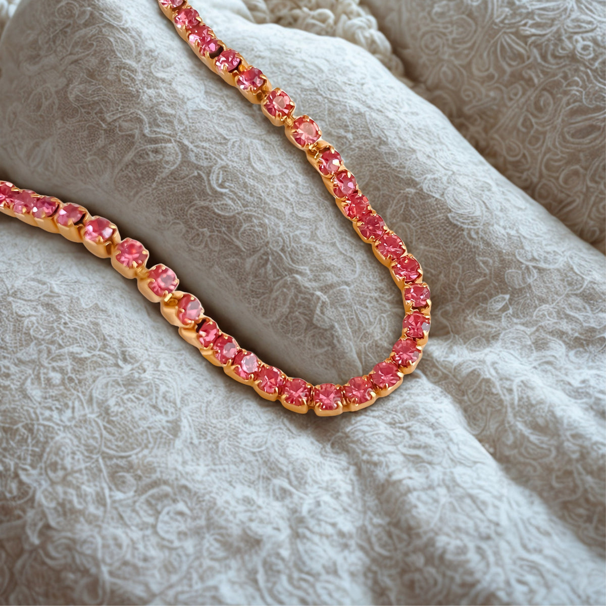 Sparkling White Zirconia Gemstone Bracelet - Gold