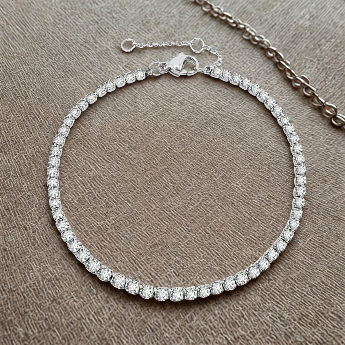 Sparkling White Zirconia Gemstone Bracelet - Gold