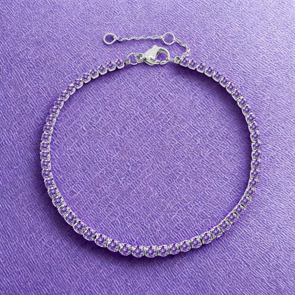 Sparkling White Zirconia Gemstone Bracelet - Gold