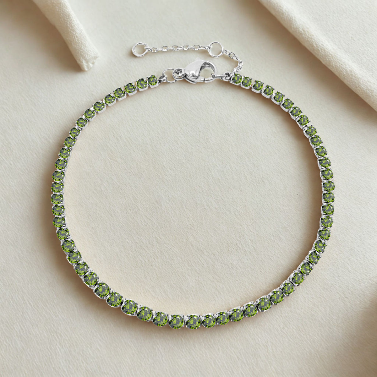 Sparkling White Zirconia Gemstone Bracelet - Gold