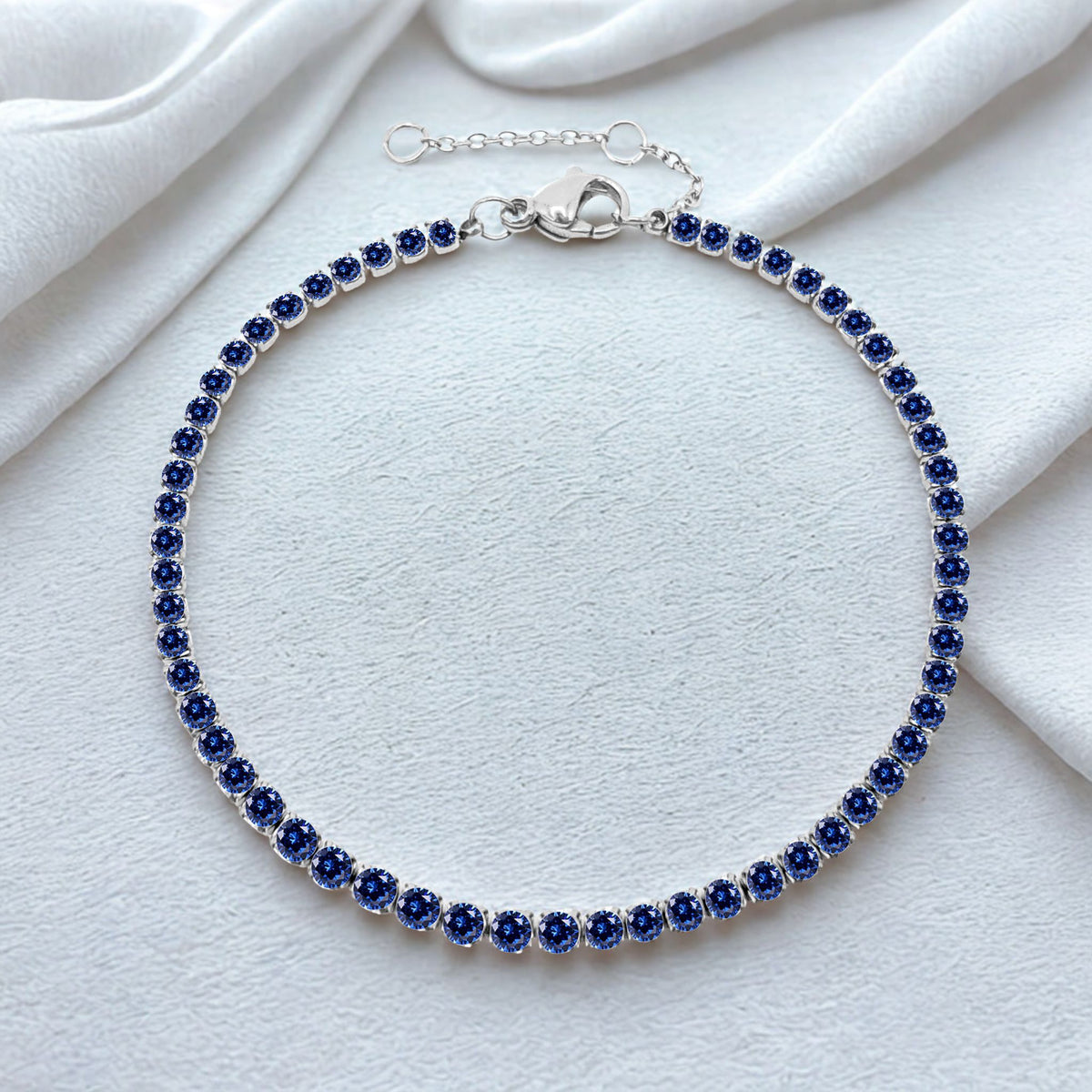 Sparkling White Zirconia Gemstone Bracelet - Gold