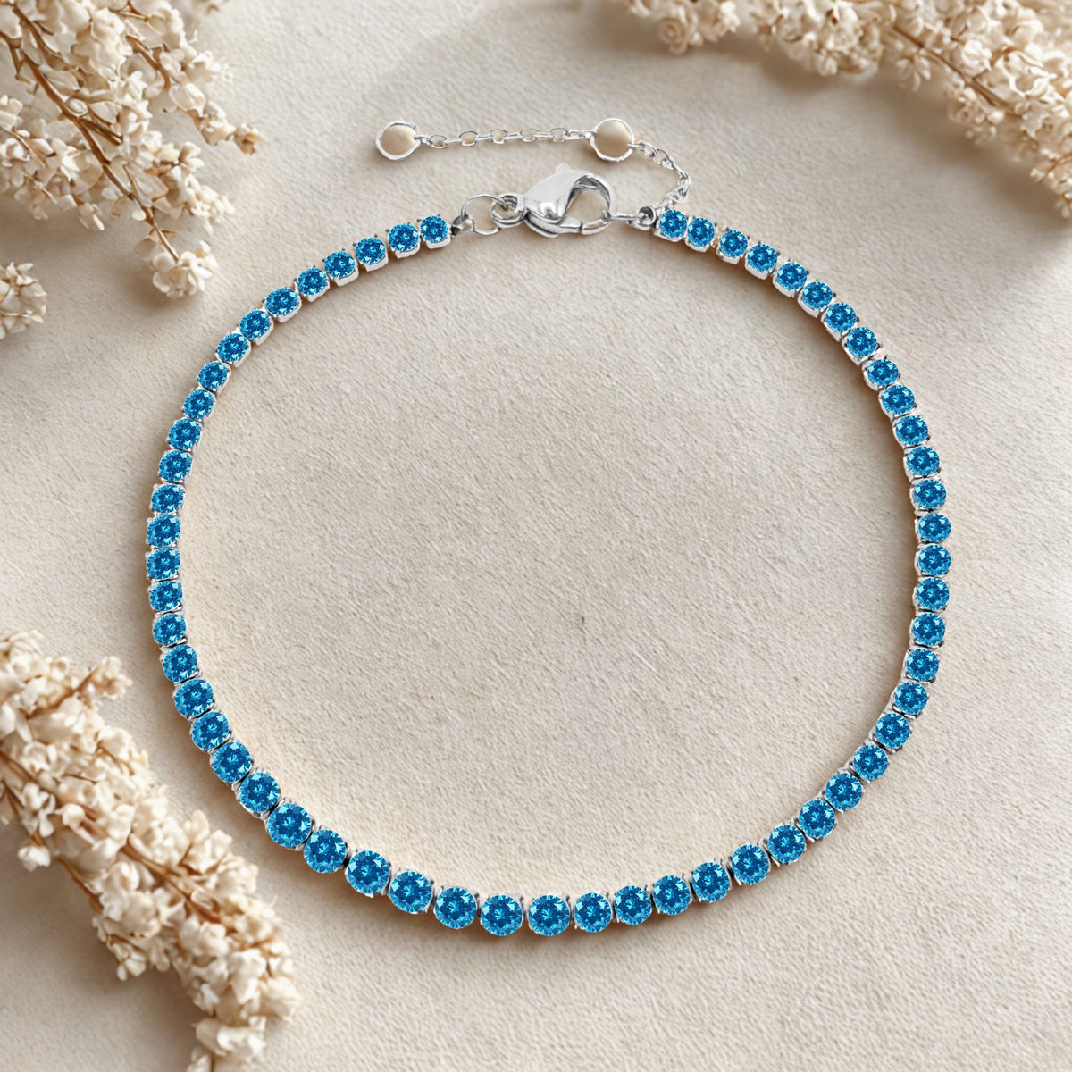 Sparkling White Zirconia Gemstone Bracelet - Gold