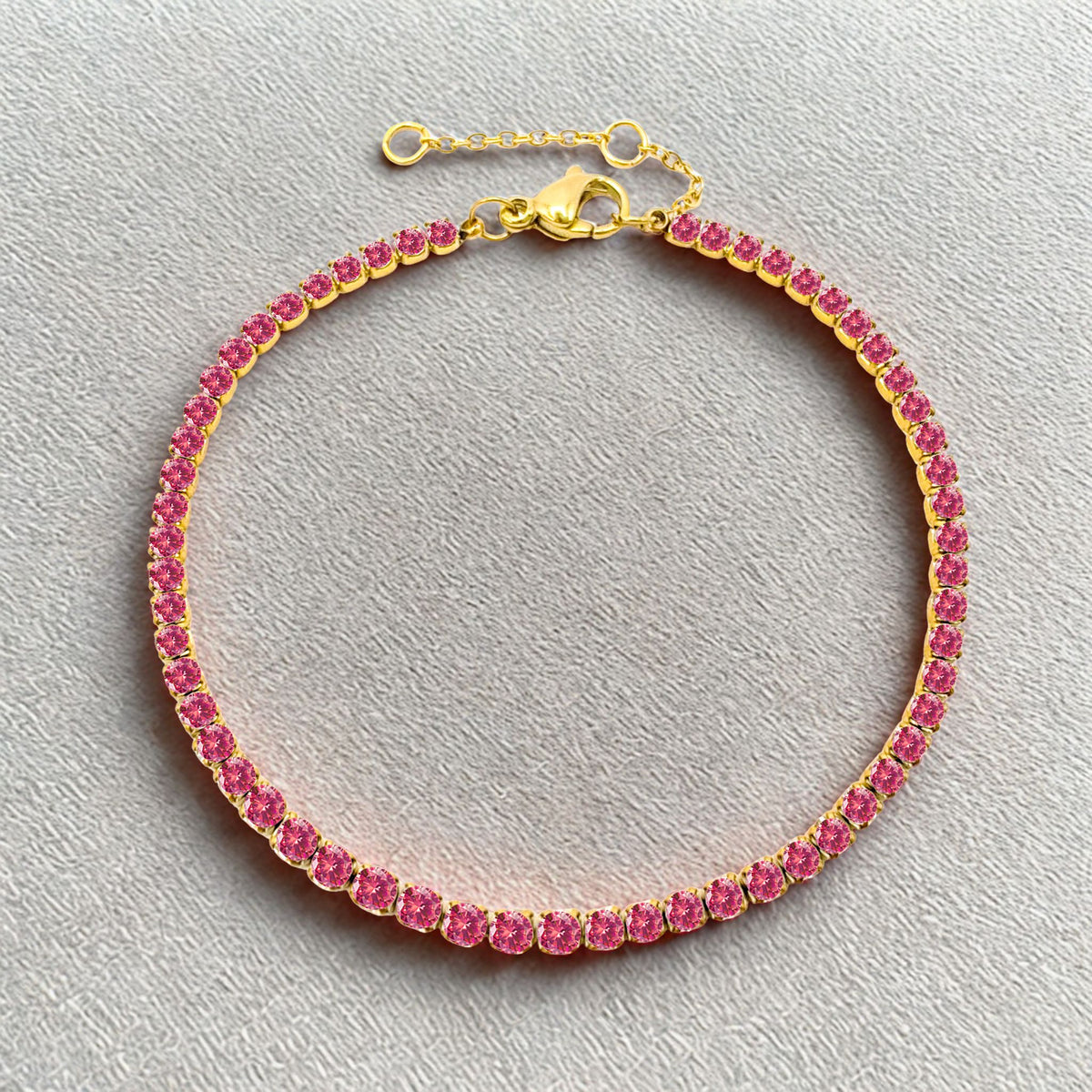Sparkling White Zirconia Gemstone Bracelet - Gold