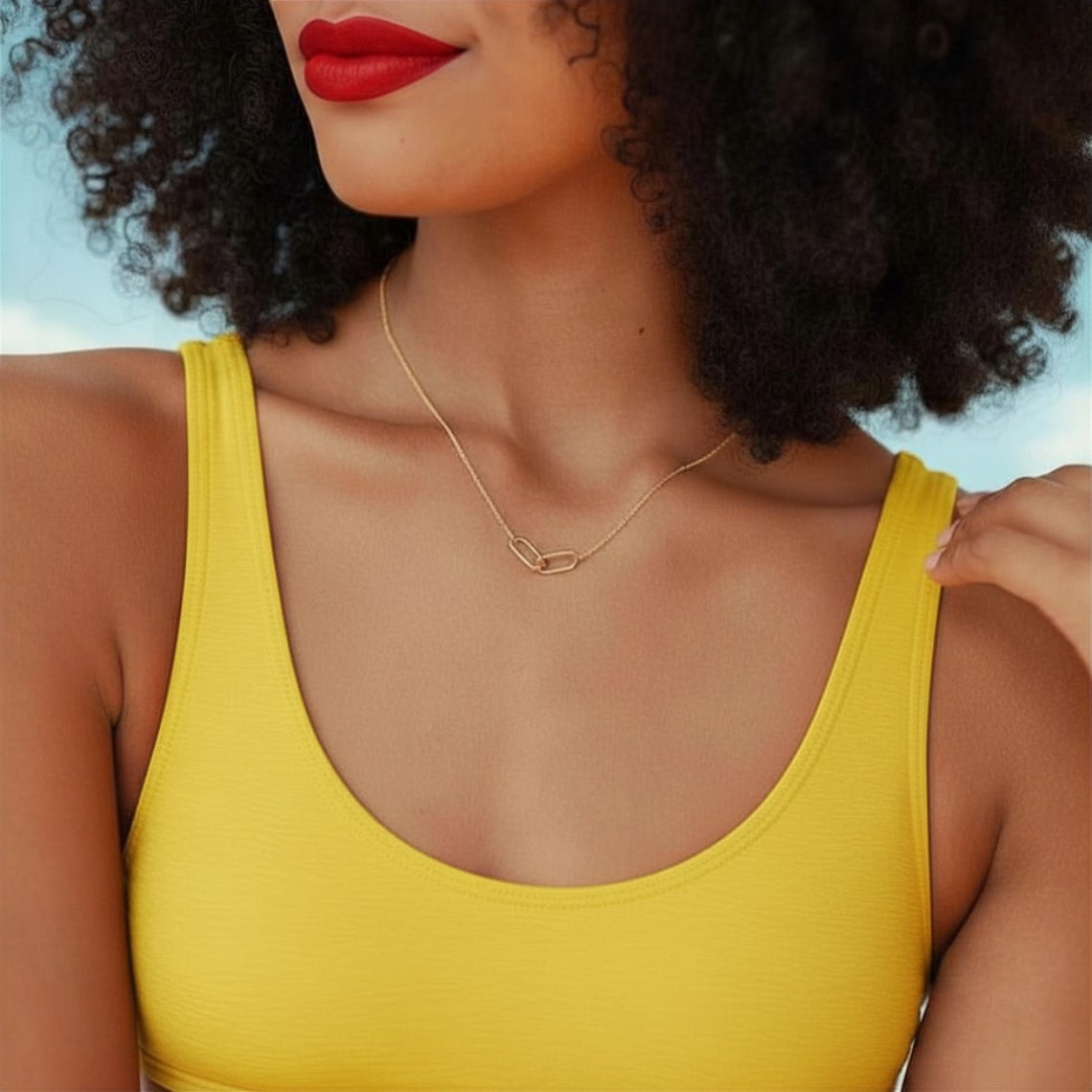 Link Infinity Necklace - Gold