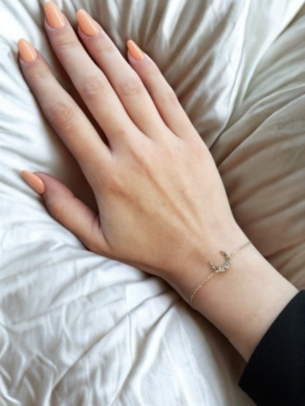 Slim Half Circle Bracelet - Silver