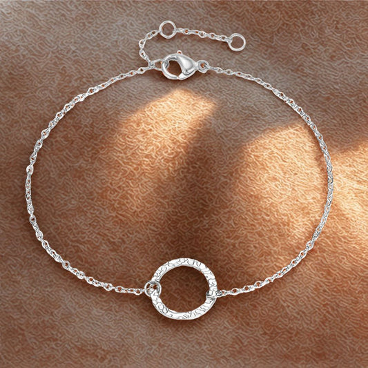 Slim Hoop Bracelet - Silver