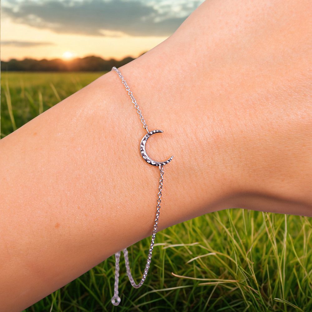 Slim Half Circle Bracelet - Silver