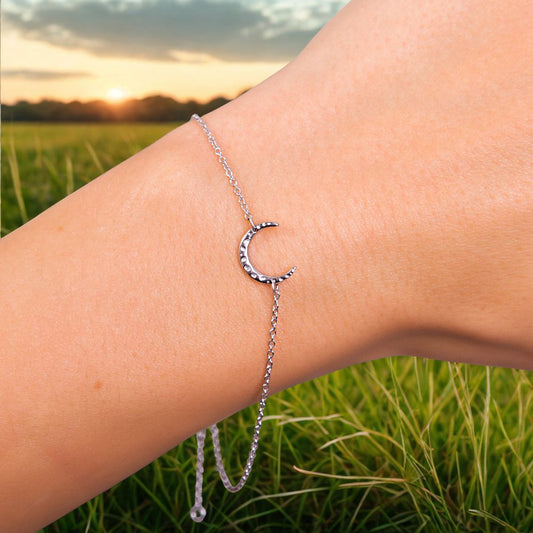 Slim Half Circle Bracelet - Silver