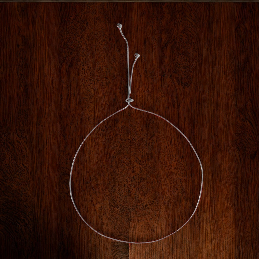 Snake Chain Adjustable Y Necklace - Silver