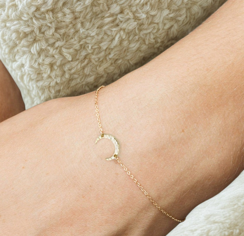 Slim Half Circle Bracelet - Silver