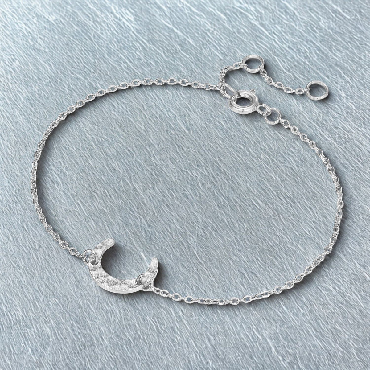 Slim Half Circle Bracelet - Silver