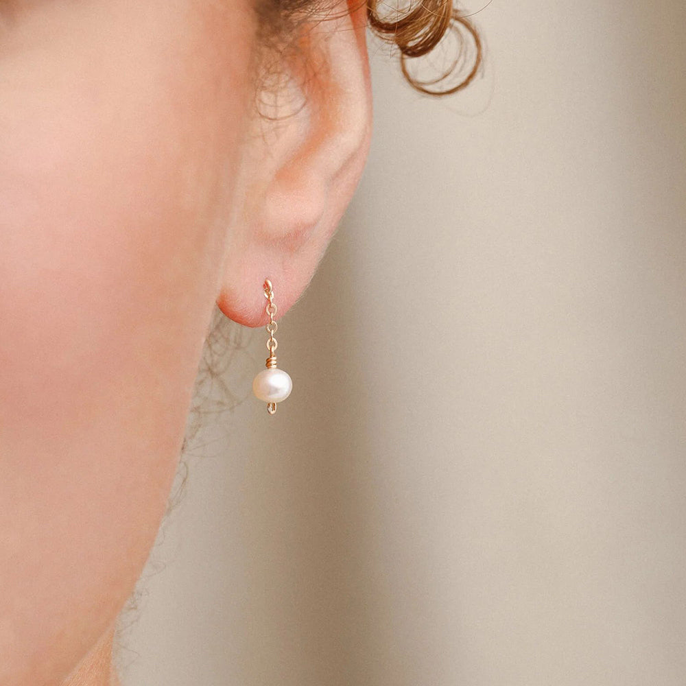 Freshwater Medium Drop Pearls Earrings ... Gold or Silver