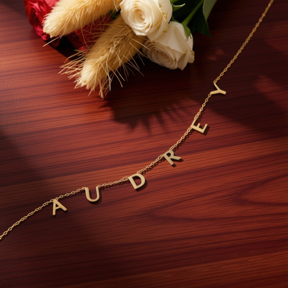 Personalised Letter & Birthstone Necklace