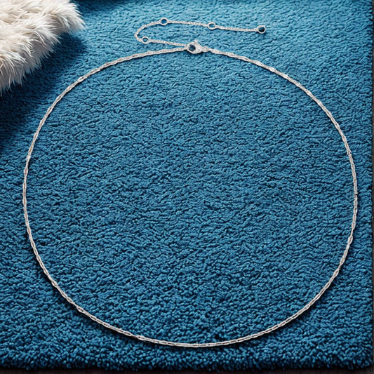 Multi Layered Choker Necklace - Silver - Perimeter 35cm + 3cm extender chain