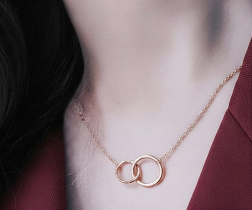 Venn Circle Necklace - 14K Gold