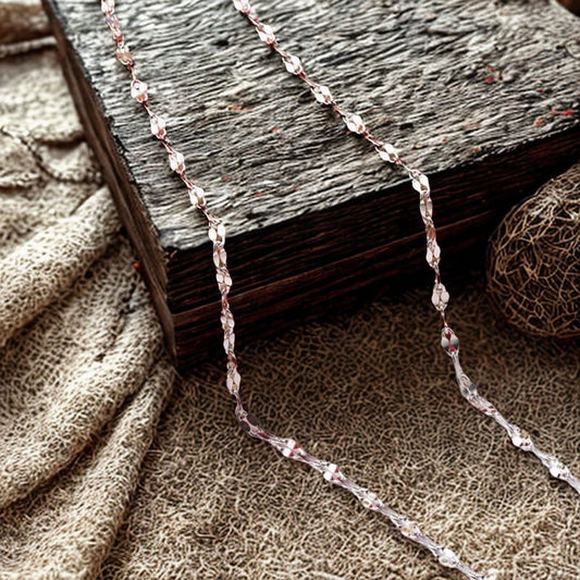 Multi Layered Choker Necklace - Silver - Perimeter 42cm + 8cm extender chain