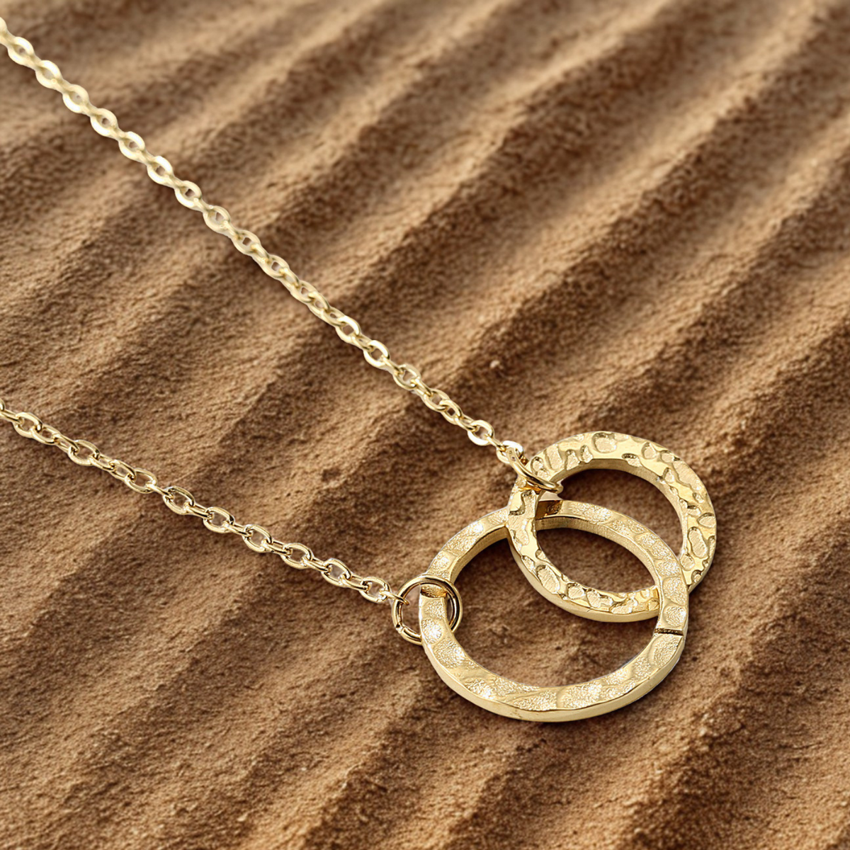 Venn Circle Necklace - 14K Gold